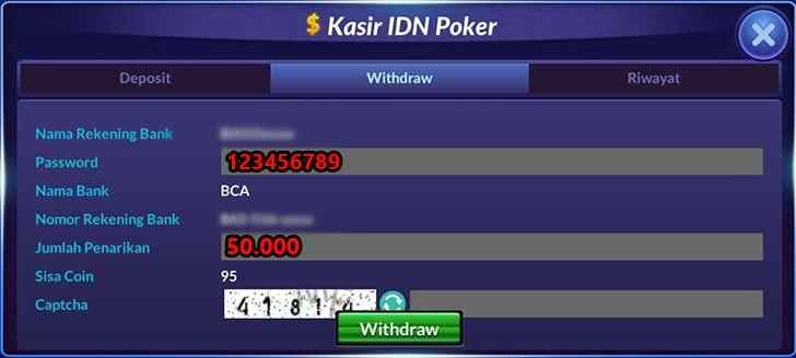 withdraw idn poker